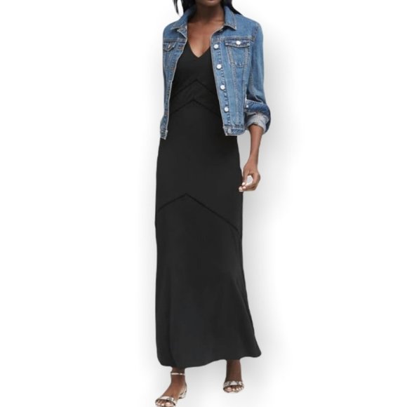 Banana Republic Dresses & Skirts - Banana Republic Women’s Black Sleeveless V-neck Maxi Dress Size 2